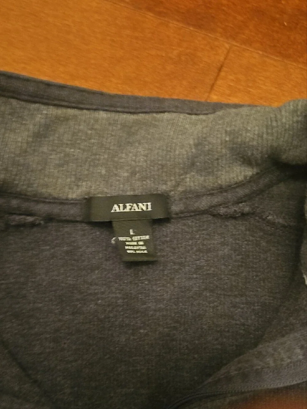 Alfani Men's Charcoal Gray Quarter-Zip Sweater